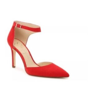 Jessica Simpson Red Ankle Strap Postrie Heels Size 10